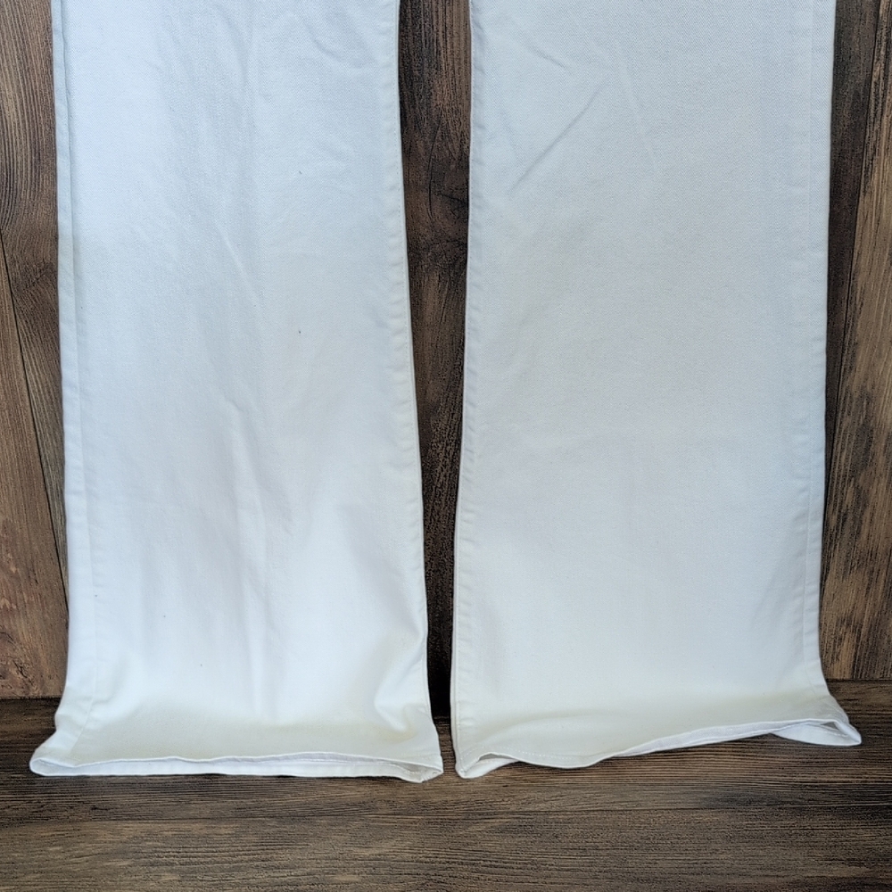 Express Women's Crisp White Mid Rise 70s Flare Jeans 8L       P247 - Picture 5 of 15